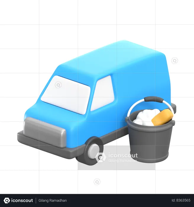 Washing Car  3D Icon