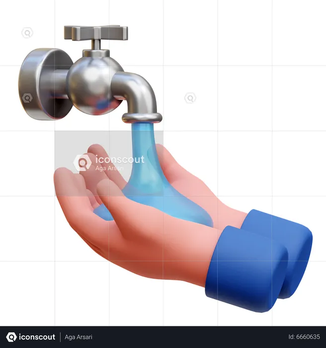 Washing Hand  3D Icon