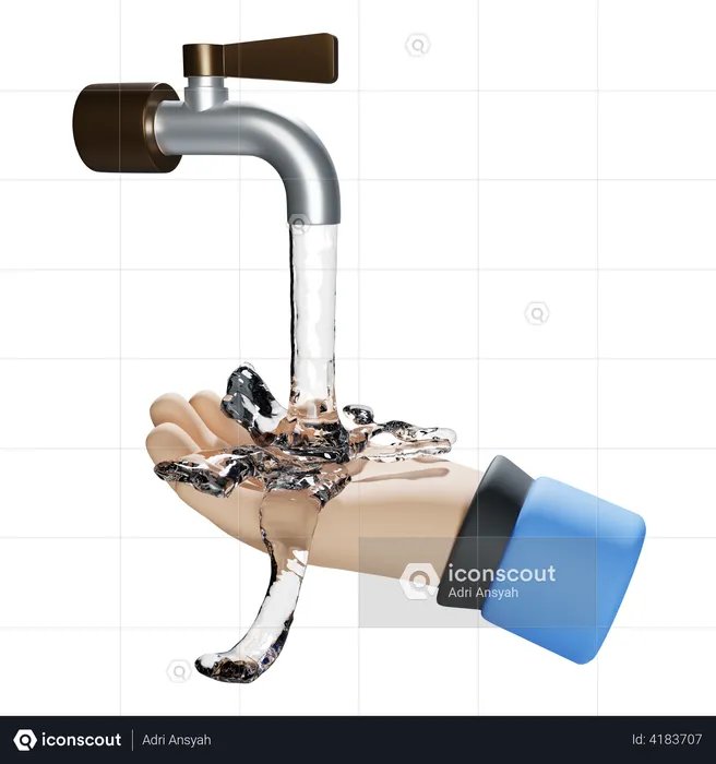 Washing Hand  3D Illustration