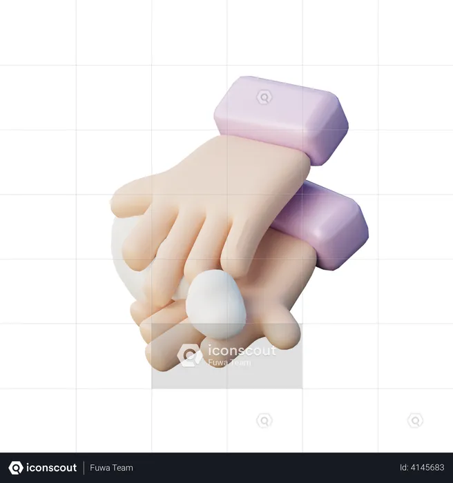 Washing Hand  3D Illustration