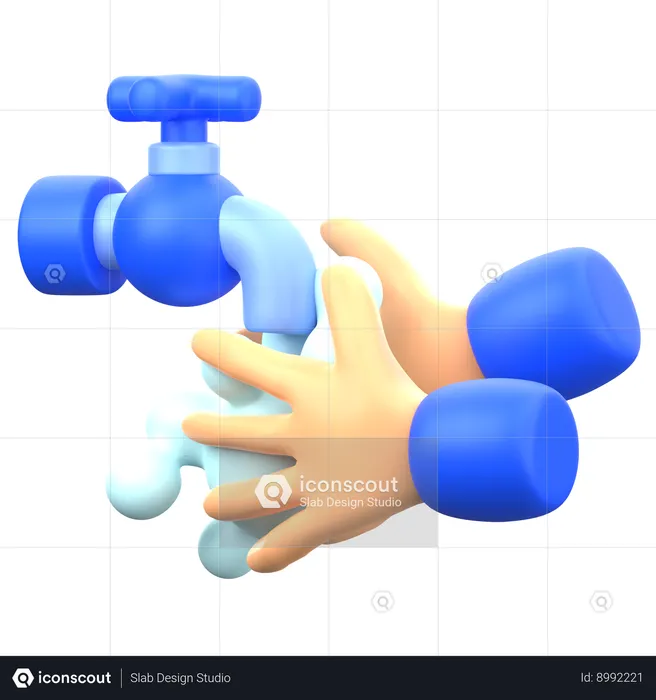 Washing hands  3D Illustration