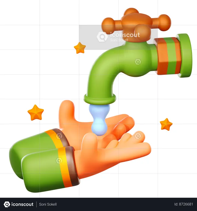 Washing Hands  3D Icon