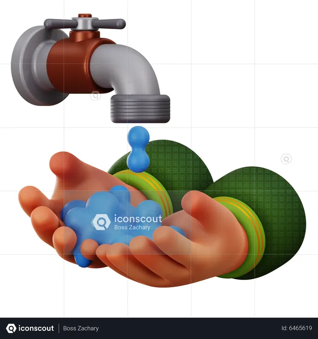 Washing Hands  3D Icon