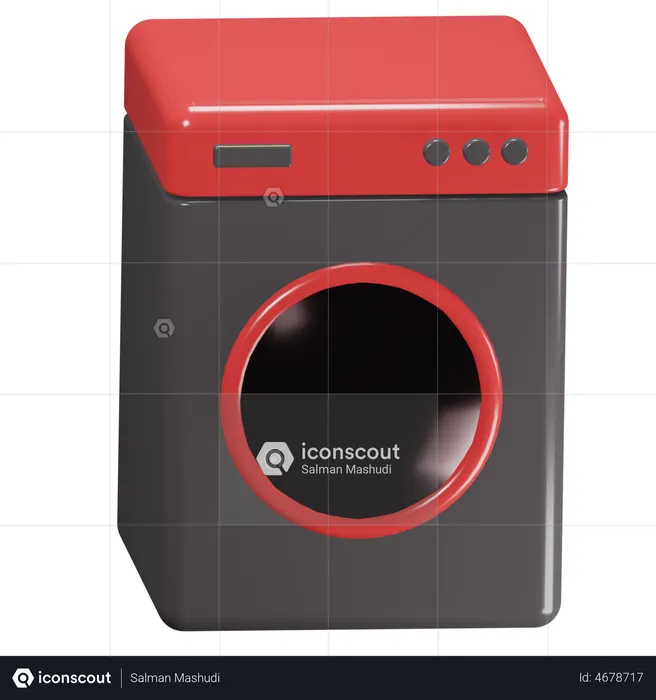 Washing Machine  3D Illustration