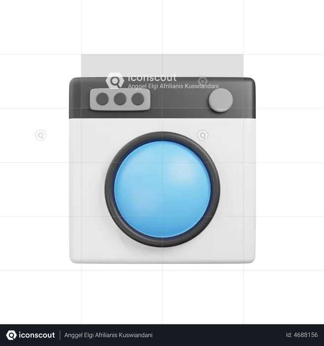 Washing Machine  3D Illustration