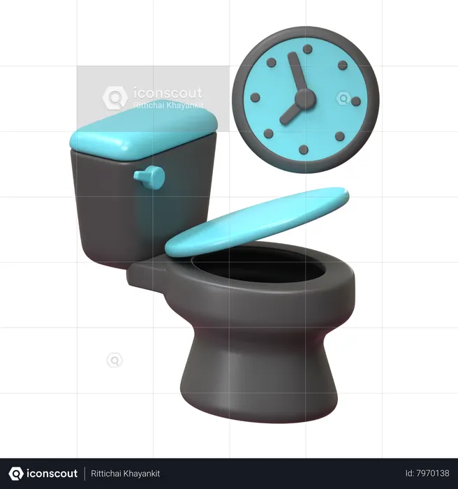 Washroom Time  3D Icon