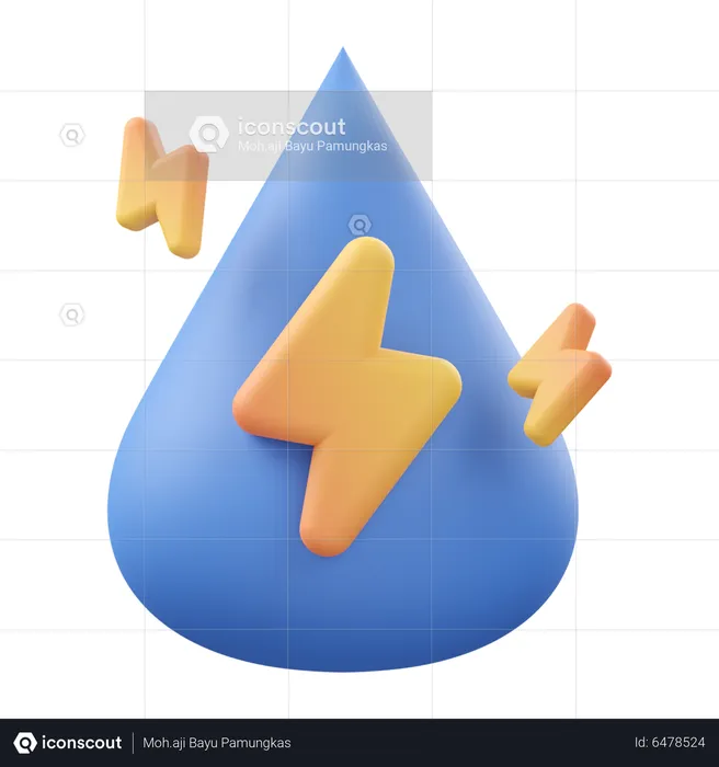 Wasserenergie  3D Icon