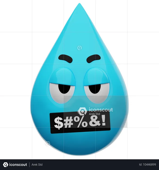 Wasserfluch-Emoji Emoji 3D Icon