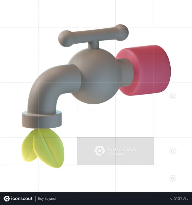 Wasser sparen  3D Icon