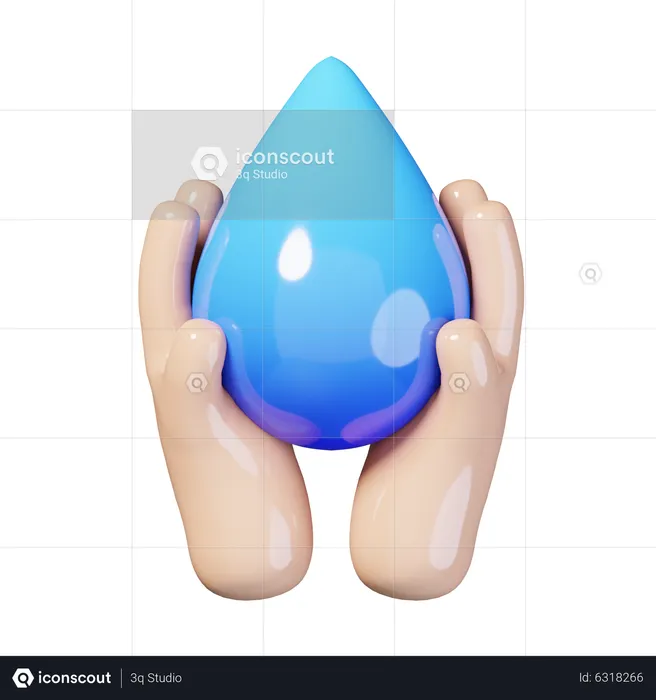 Wasser sparen  3D Icon