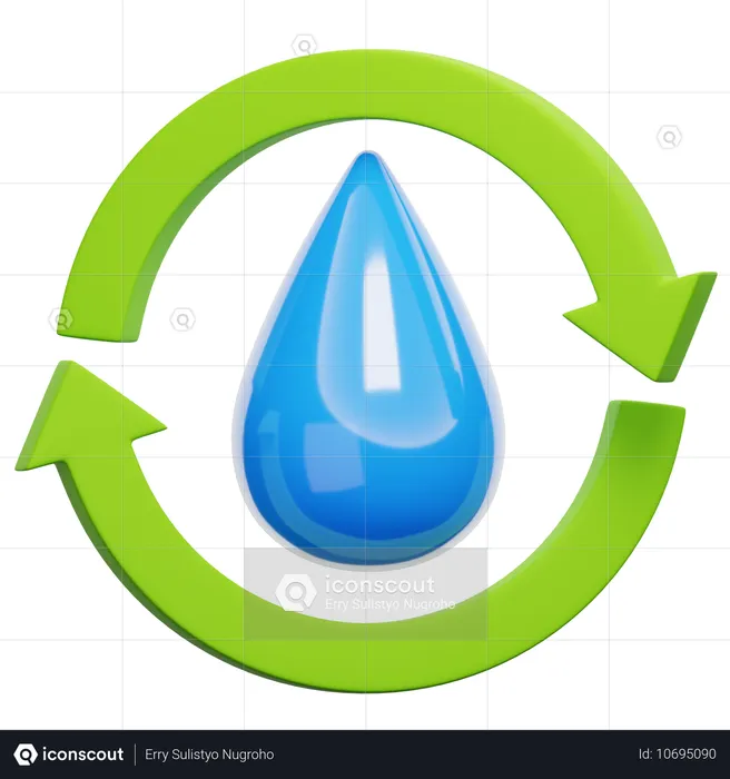 Wasserreinigung  3D Icon