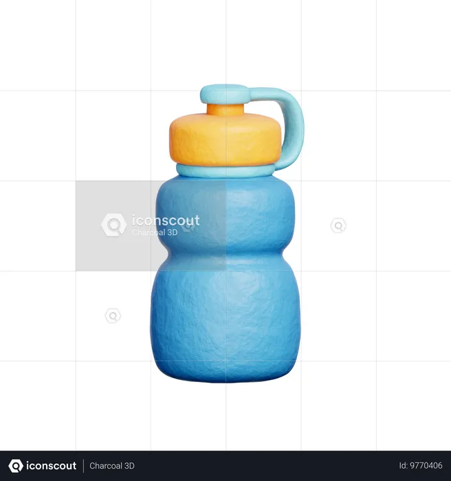 Wasserflasche  3D Icon