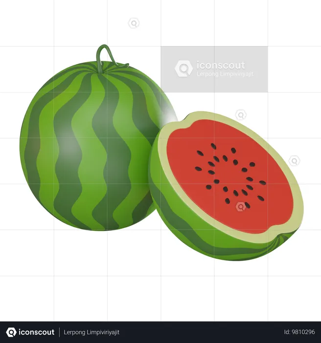 Wassermelone  3D Icon