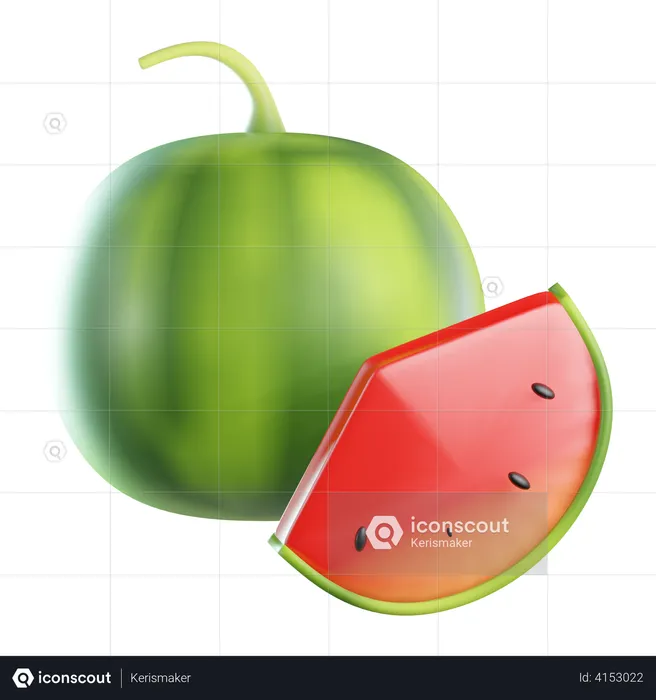 Wassermelone  3D Icon