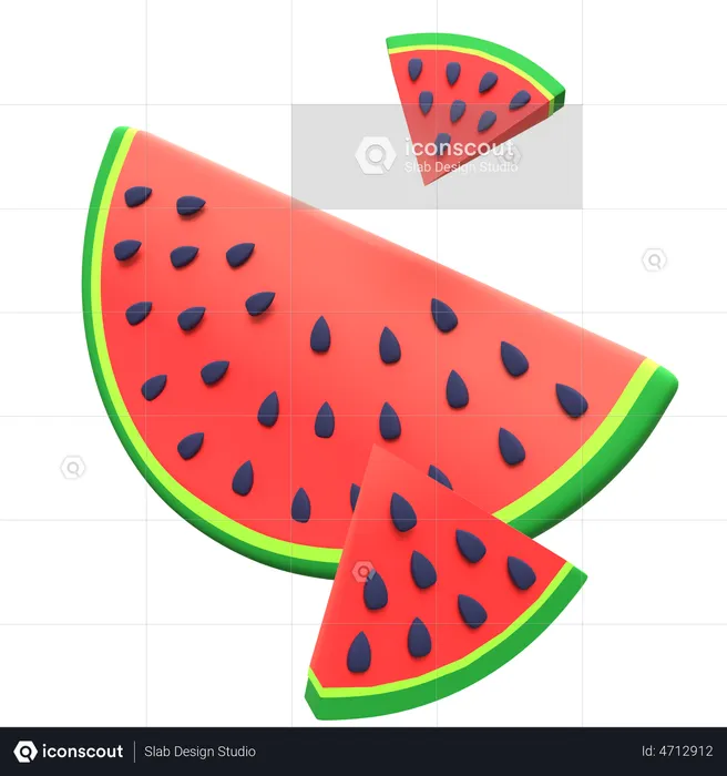 Wassermelone  3D Illustration