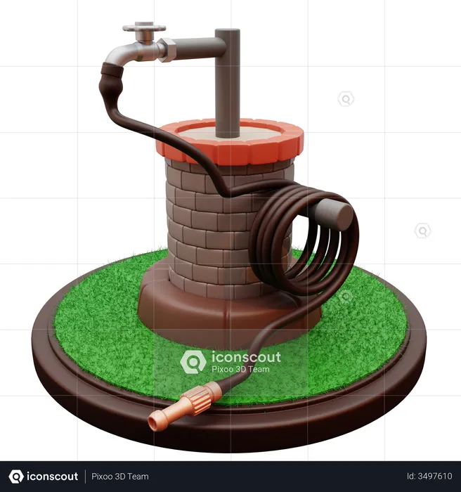 Wasserschlauch  3D Illustration
