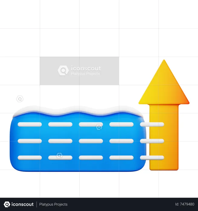 Wasserstand  3D Icon