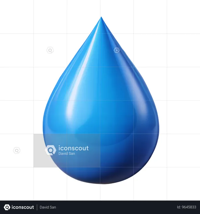 Wassertropfen  3D Icon