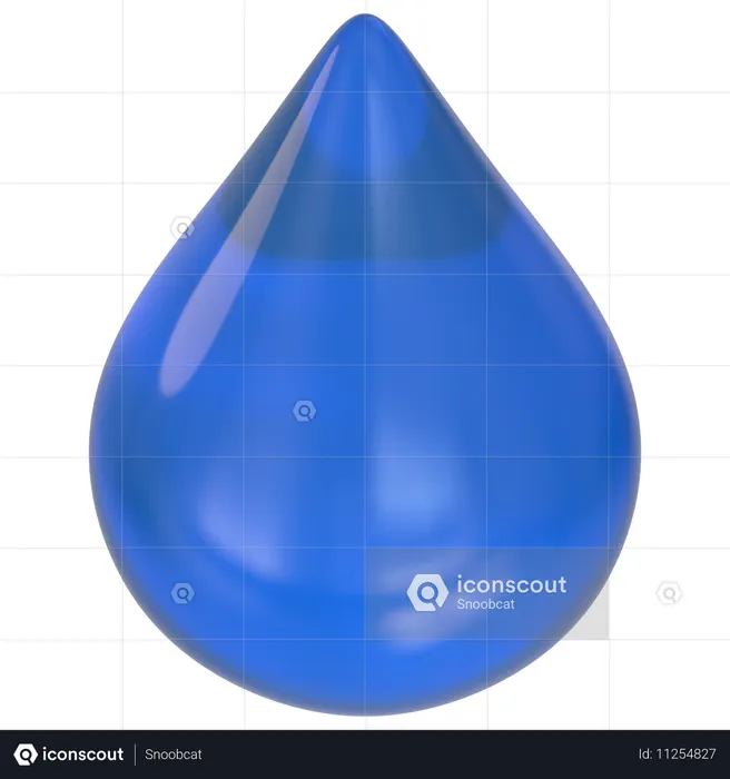 Wassertropfen  3D Icon