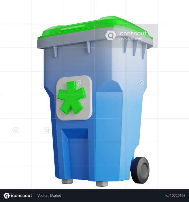 Waste bin  3D Icon