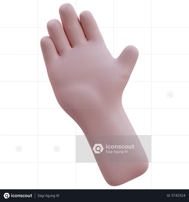 Wasting Hand Gesture  3D Icon