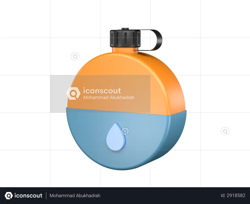 Water bottle  3D Illustration