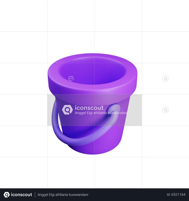 Water Bucket  3D Icon