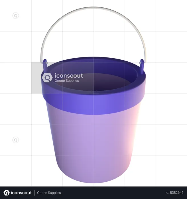 Water Bucket  3D Icon