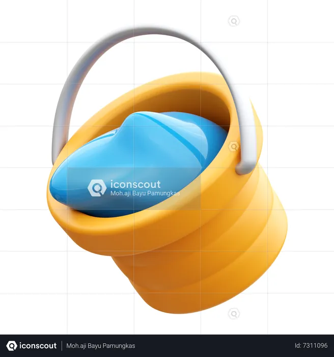 Water Bucket  3D Icon