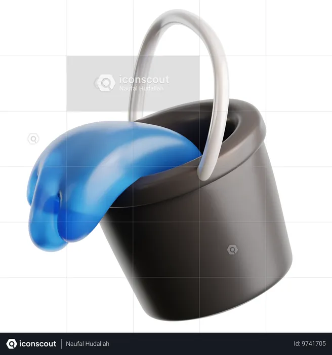 Water Bucket  3D Icon