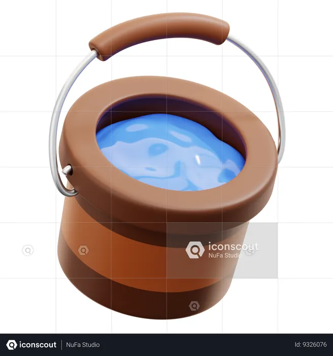 Water Bucket  3D Icon