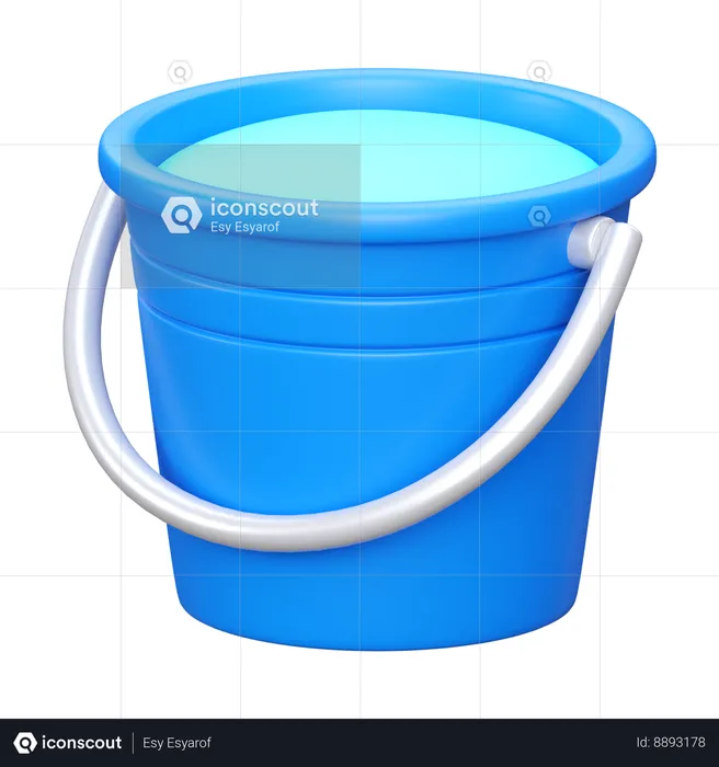 Water Bucket  3D Icon