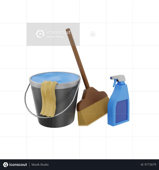 Water Bucket  3D Icon