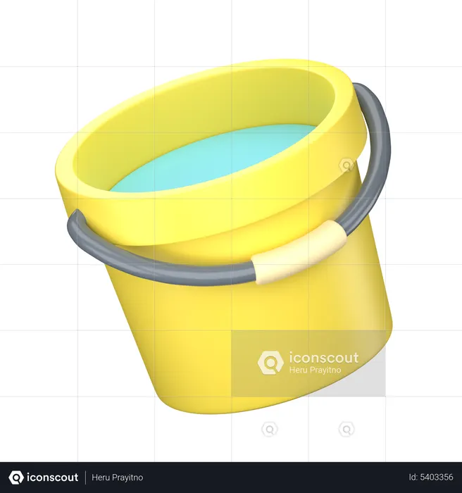 Water Bucket  3D Icon