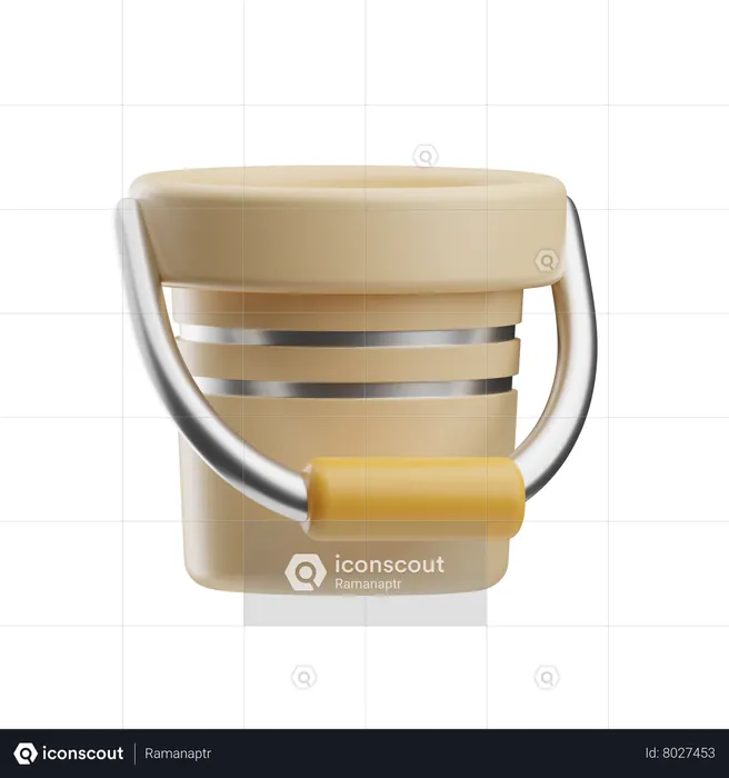 Water Bucket  3D Icon