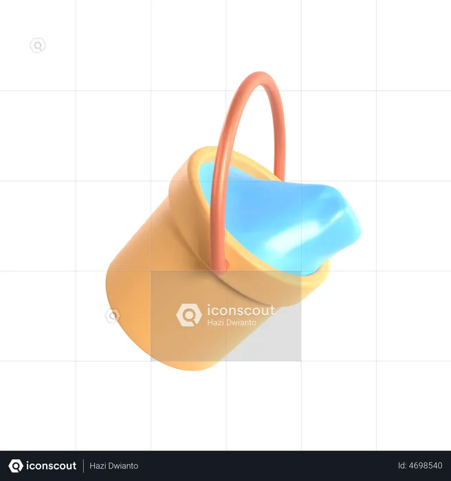 Water Bucket  3D Illustration