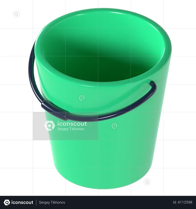 Water Bucket  3D Illustration