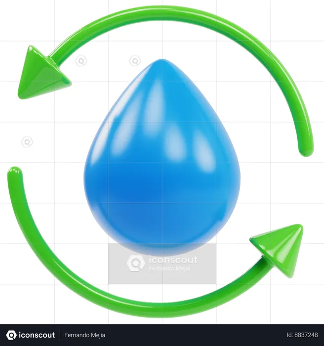 Water Conservation  3D Icon