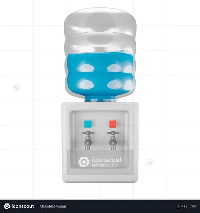 Water Dispenser  3D Illustration