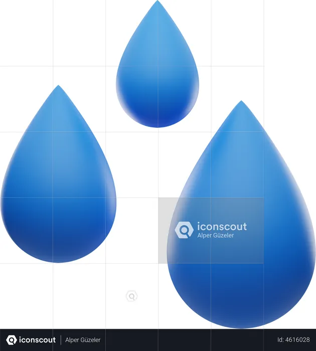 Water Drop  3D Illustration