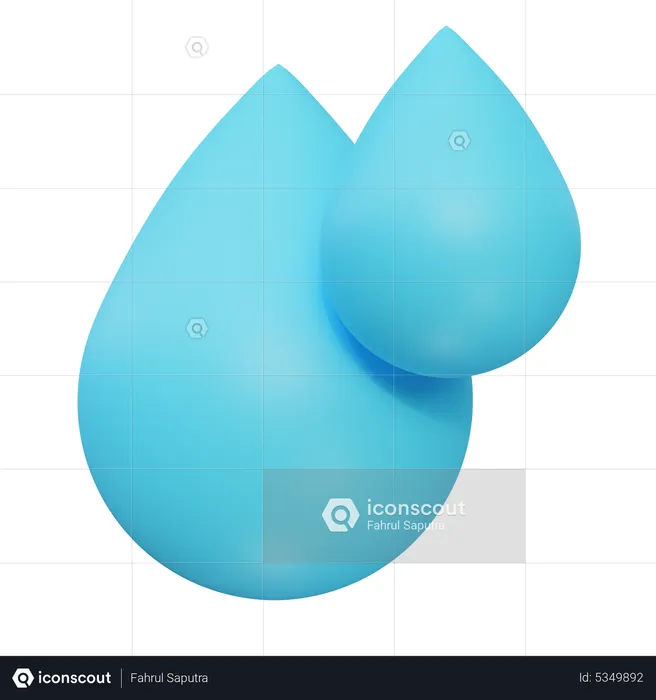 Water Droplet  3D Icon