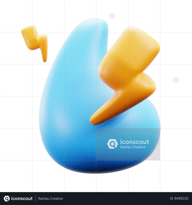 Water energy  3D Icon