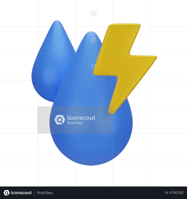 Water Energy  3D Icon