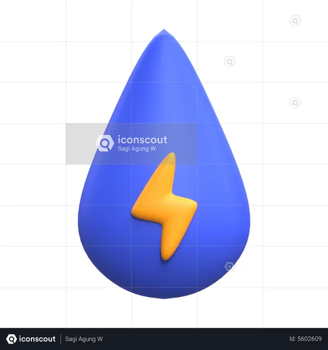 Water Energy  3D Icon