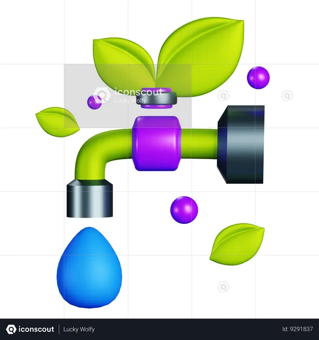 Water Faucet  3D Icon