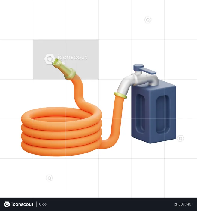 Water Hose  3D Illustration