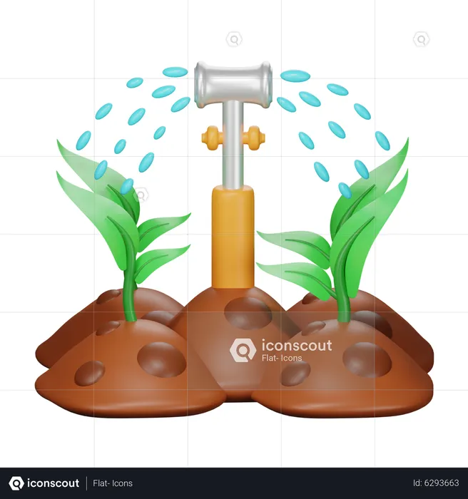 Water Irrigation  3D Icon