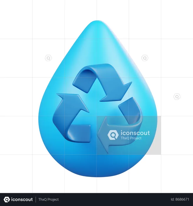 Water Recycle  3D Icon