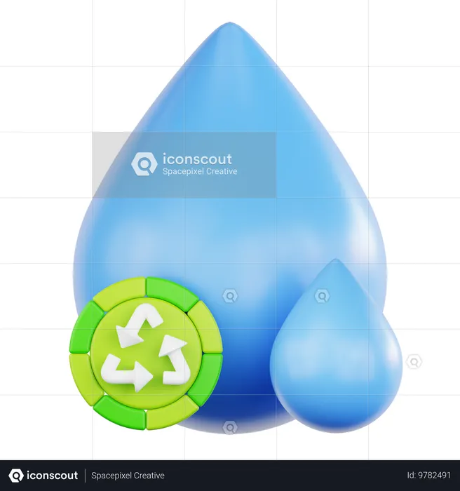 Water Recycling  3D Icon