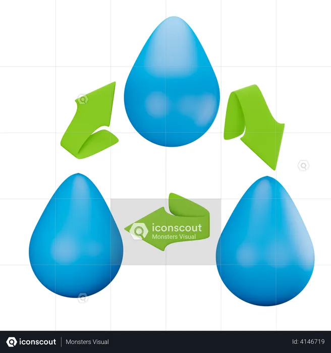 Water Recycling  3D Illustration